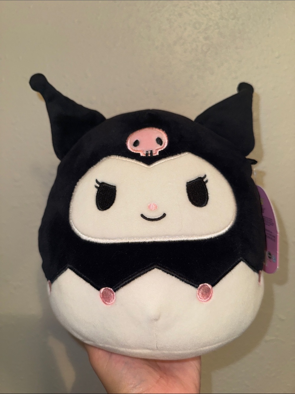 NWT Kuromi Squishmallow Plush Sanrio Kellytoy Black Pink Cute Goth